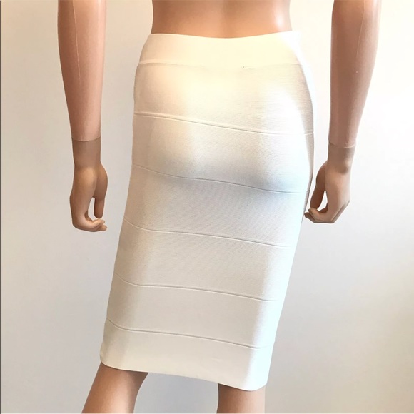 BCBG Gardenia Alexa Pencil Skirt Size XS Ivory - Picture 5 of 8